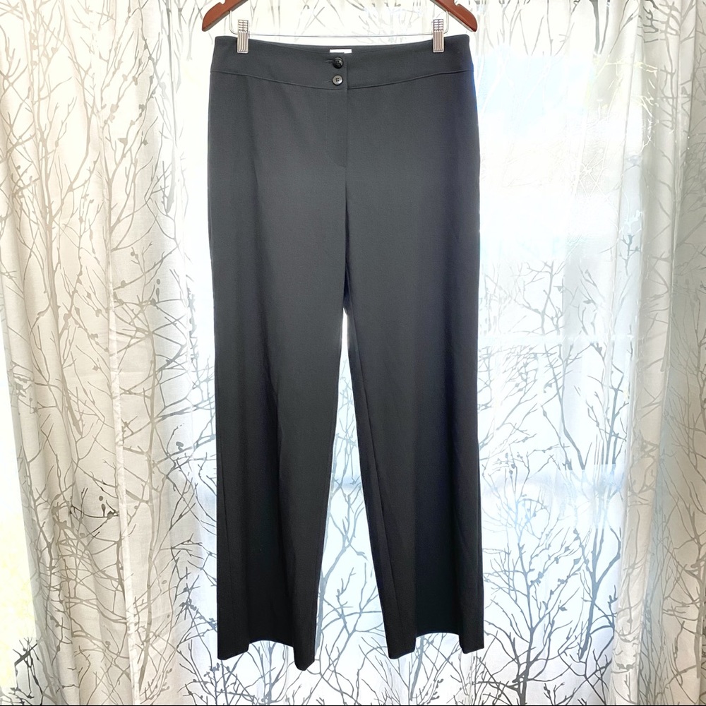 Giorgio Armani Collezioni black wide leg high rise waisted dress pants slacks - Picture 4 of 15